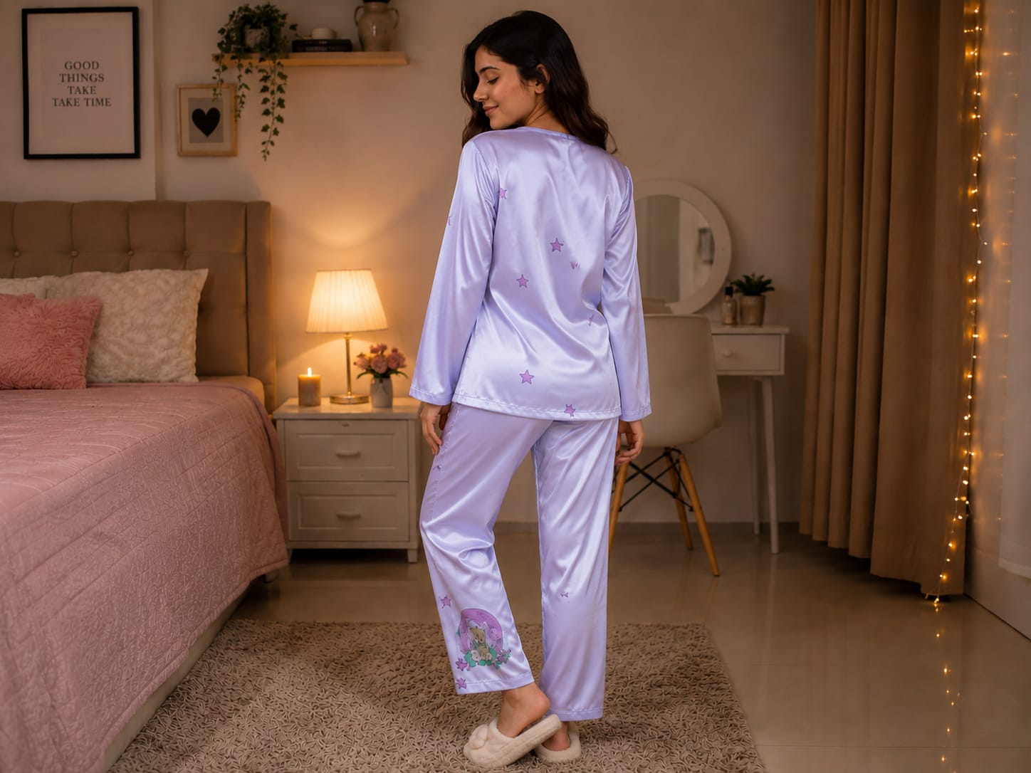 Soft Glow Satin Co-ord Set