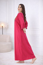 Resham Embroidery Full Sleeve Night Gown
