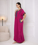 KOI SLEEPWEAR BHOPALI EMBROIDERED GOWN