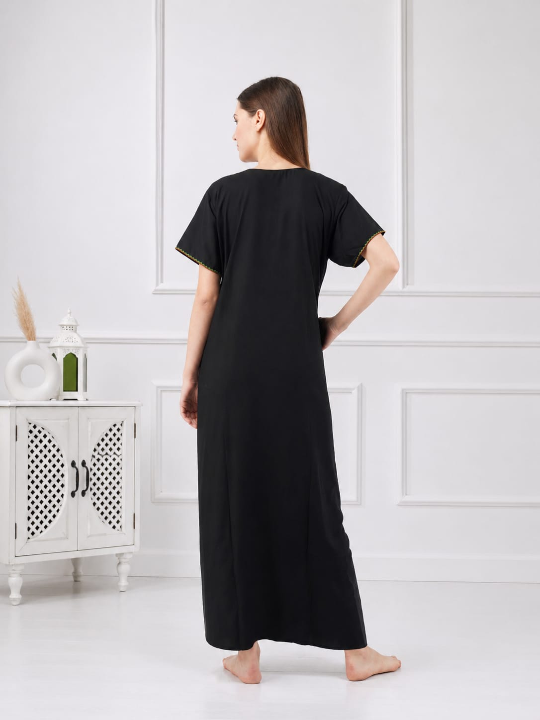 Colourful Embroidery Nightgown
