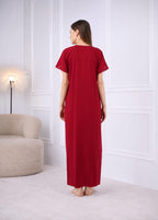 Resham Embriodery No Bra Nighty