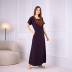 Resham Embroidery Night Gown