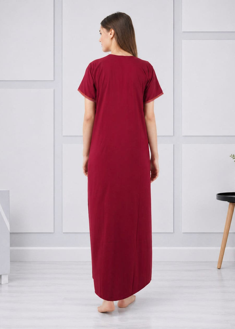 Multi Coloured Embroidered Nightgown Secondary image
