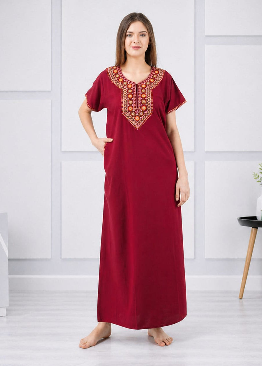 Multi Coloured Embroidered Nightgown