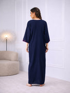 Resham Embroidery Full Sleeve Night Gown
