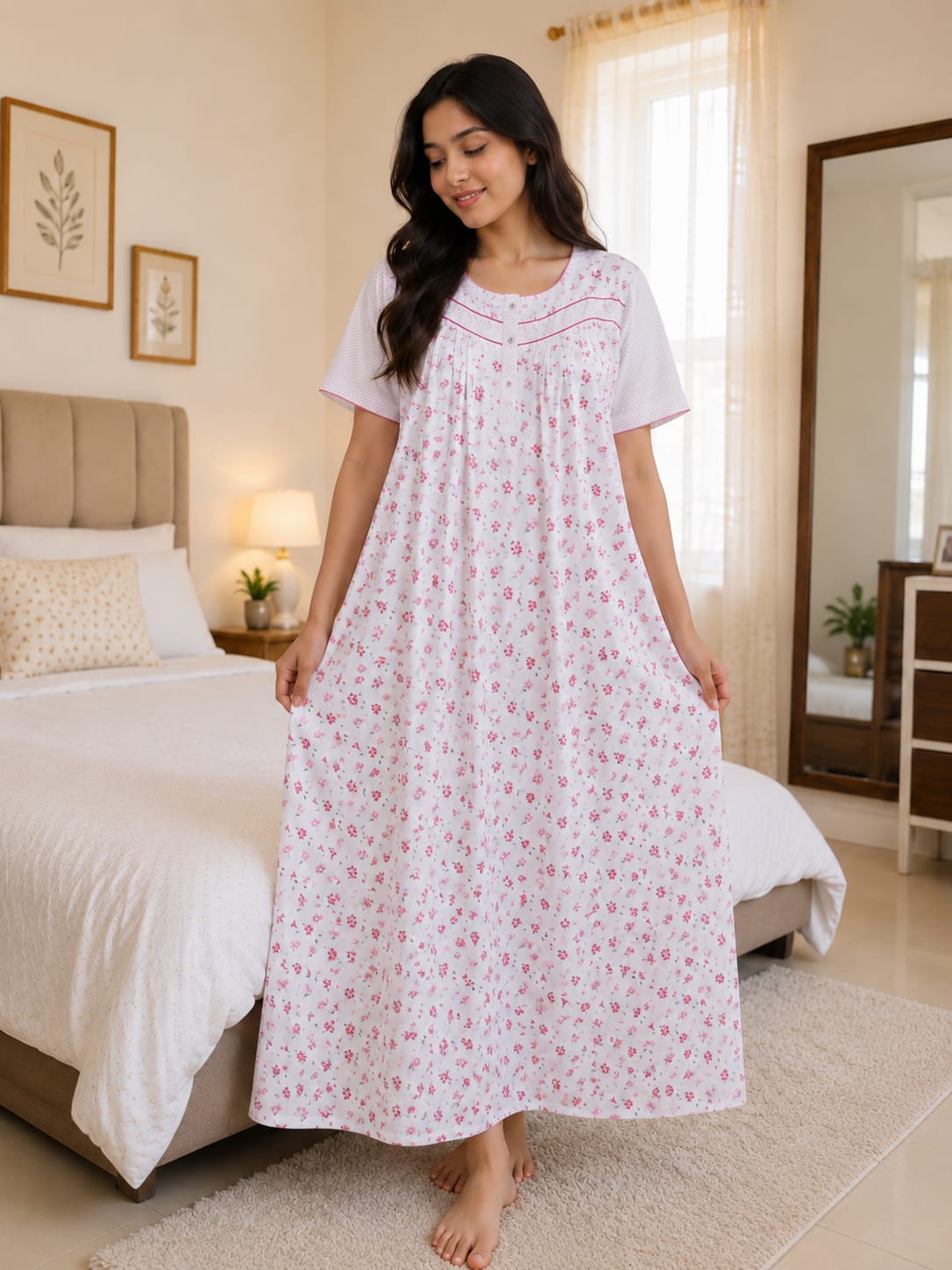 Women's Premium Cotton Night Gown