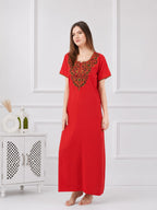 Colourful Embroidery Nightgown