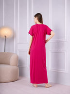 Resham Embroidery Night Gown