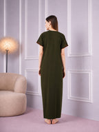 Resham Embroidery Night Gown