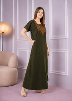 Multi Coloured Embroidered Nightgown