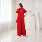 Multifloral Embroidery Night Gown