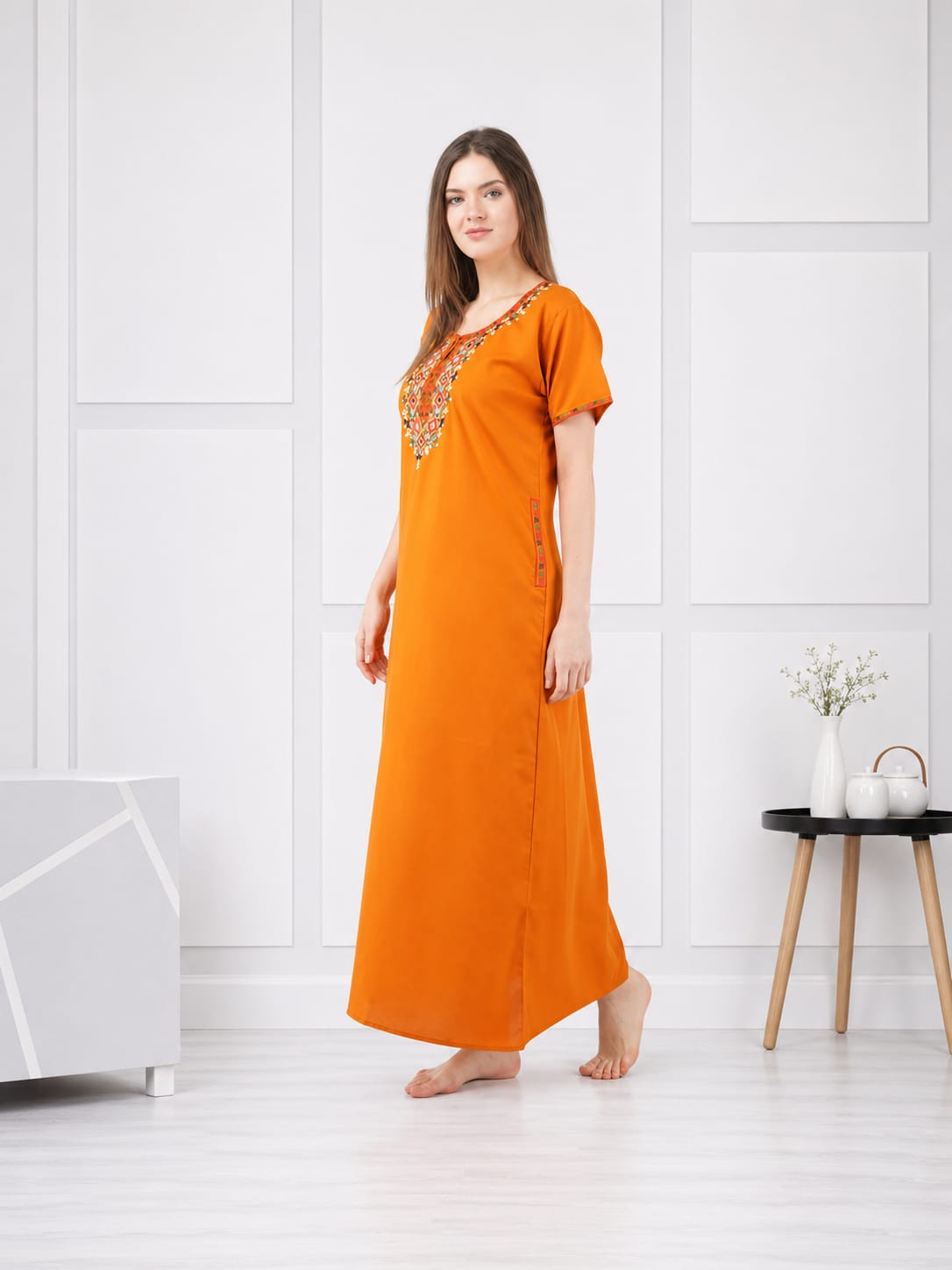 Multi Coloured Embroidered Nightgown
