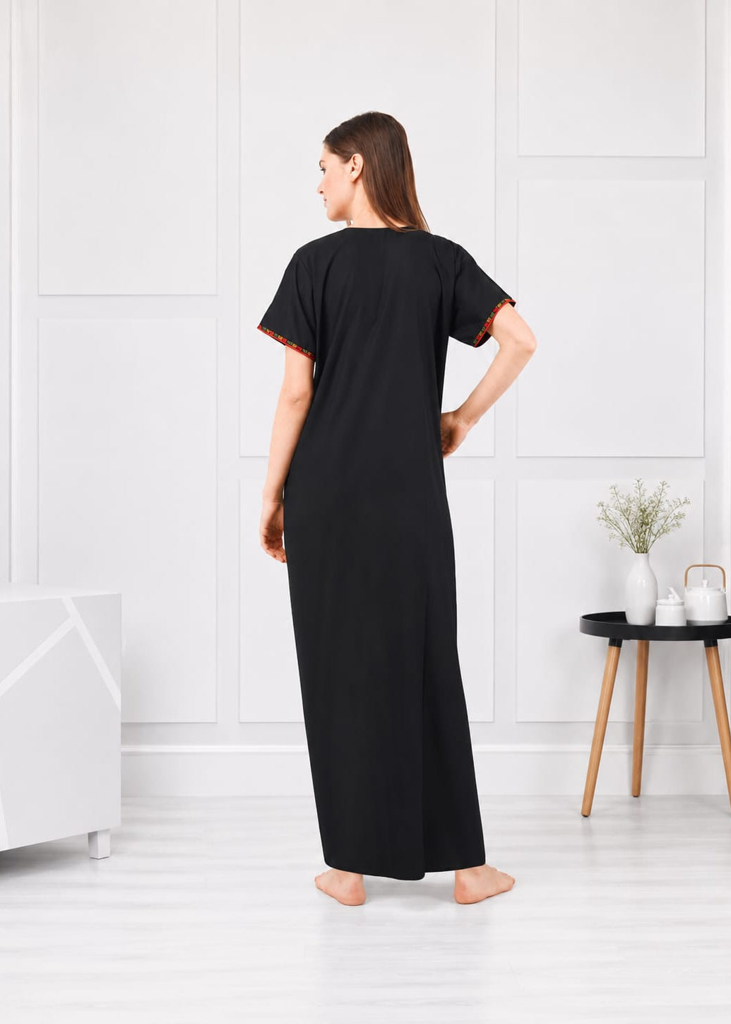 Multi Coloured Embroidered Nightgown Secondary image
