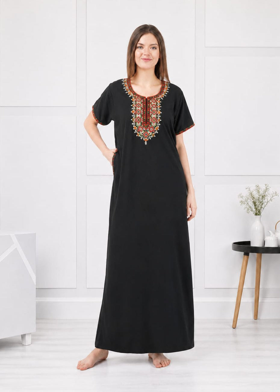 Multi Coloured Embroidered Nightgown Main image