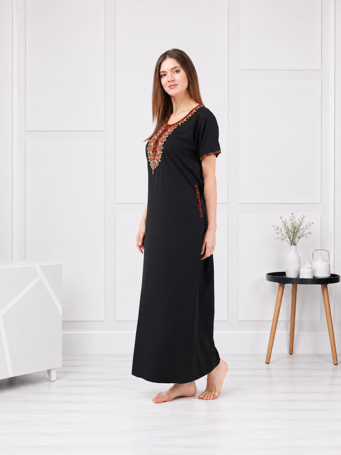 Multi Coloured Embroidered Nightgown