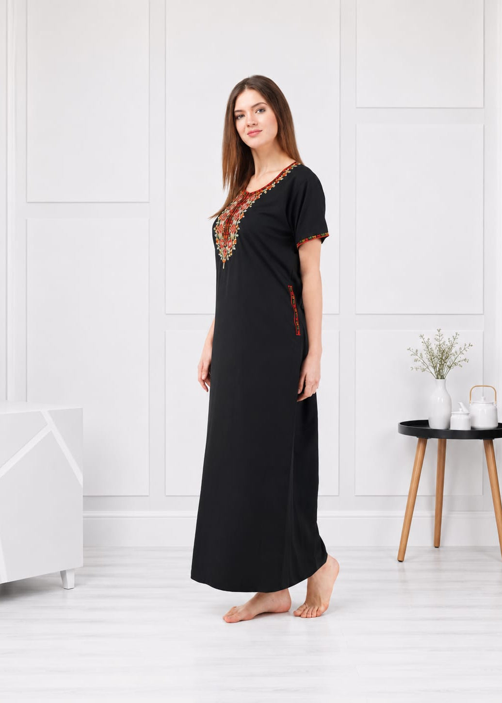 Multi Coloured Embroidered Nightgown