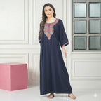 Nine Flowers Embroidery Night Gown