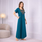Resham Embroidery Night Gown