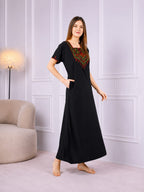 Resham Embroidery Night Gown