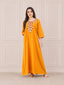 Flowerline Contrast Full Sleeve Night Gown