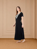 White Floral Embroidered Nightgown