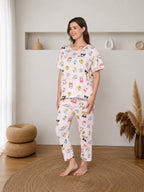 KOI-3D TEXTURE-PINK-FULL-PAJAMASET