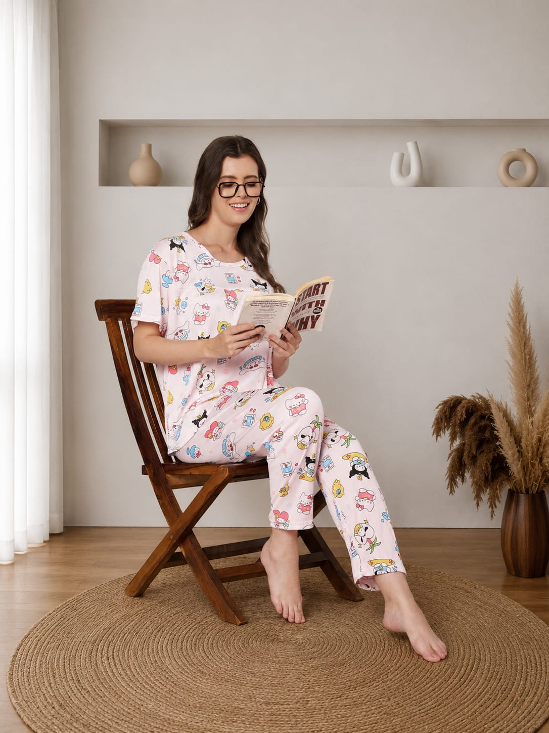 KOI-3D TEXTURE-PINK-FULL-PAJAMASET