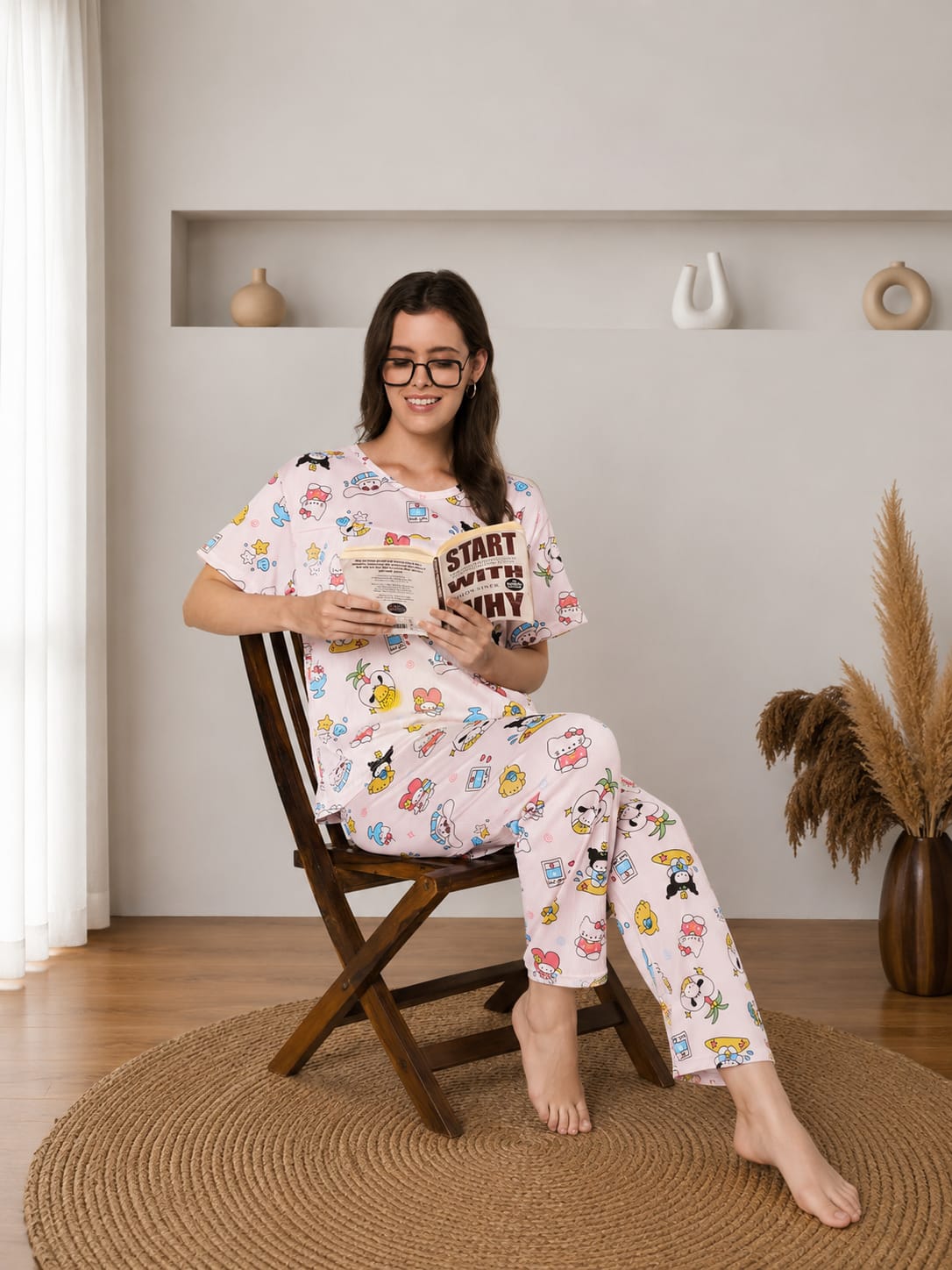 KOI-3D TEXTURE-PINK-FULL-PAJAMASET