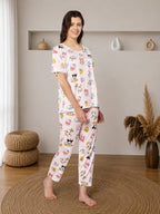 KOI-3D TEXTURE-PINK-FULL-PAJAMASET