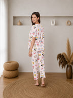 KOI-3D TEXTURE-PINK-FULL-PAJAMASET