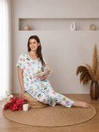 KOI-3D TEXTURE-BLUE-FULL-PAJAMASET