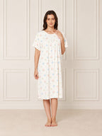 KOI-Cream Pastel -Floral Nighty