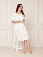 KOI-Cream Pastel -Floral Nighty