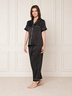 KOI-STRAPPY BLACK-SATIN-PAJAMASET