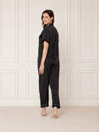 KOI-STRAPPY BLACK-SATIN-PAJAMASET