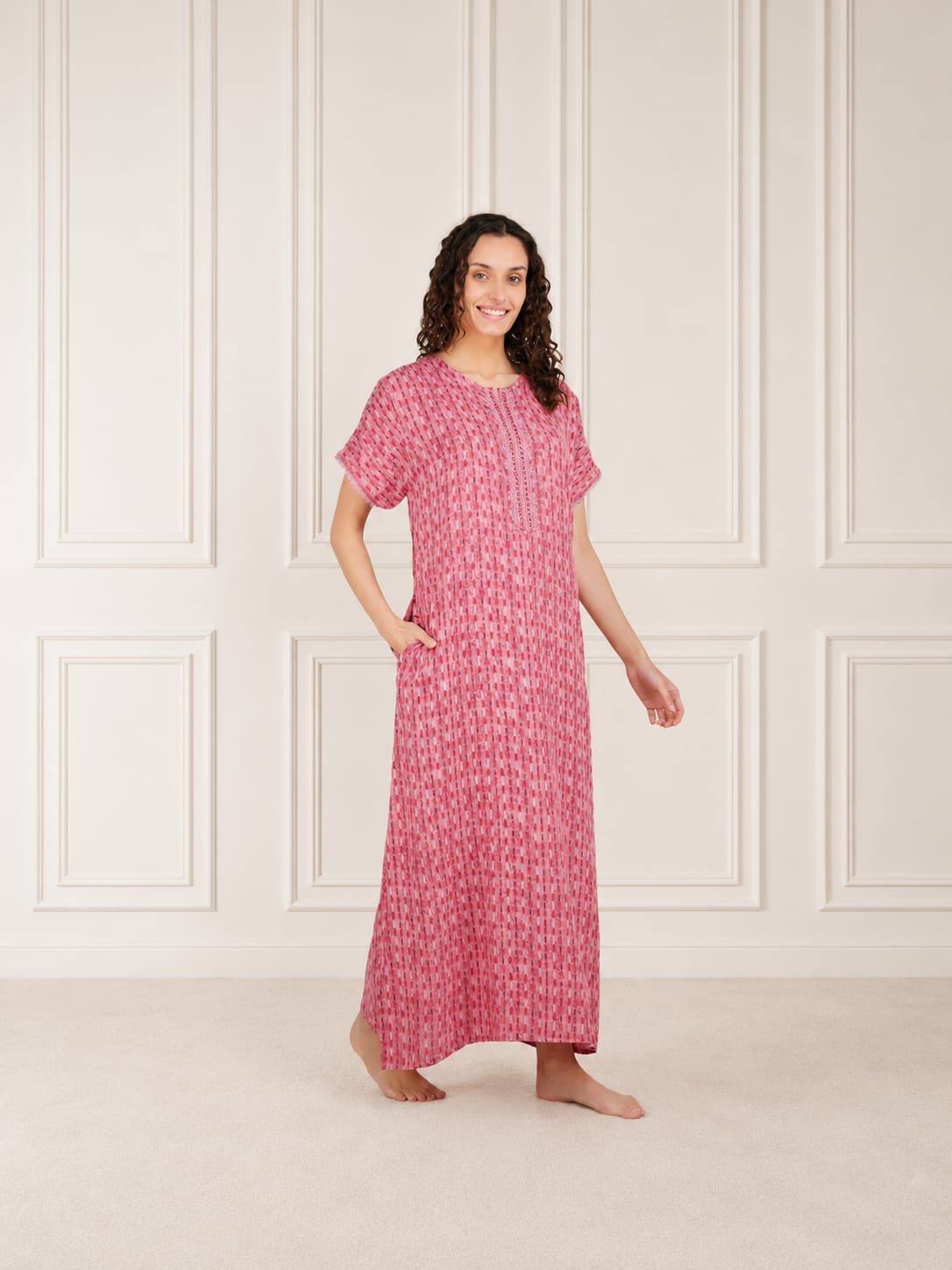 Embroidery Night Gown