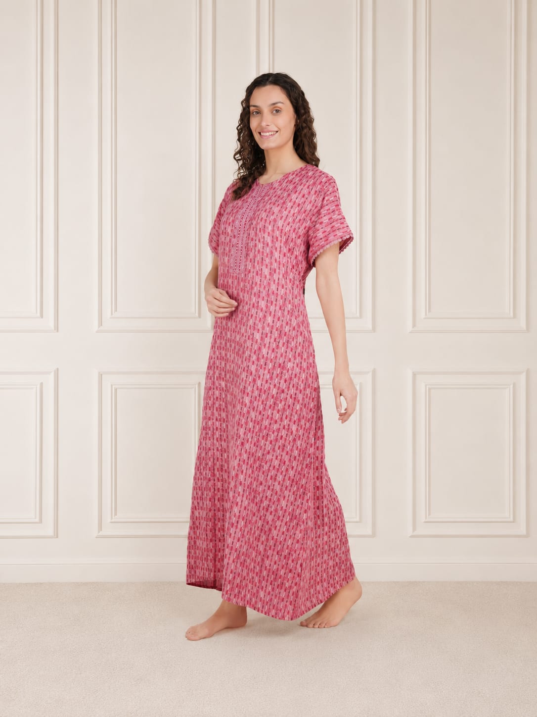 Embroidery Night Gown