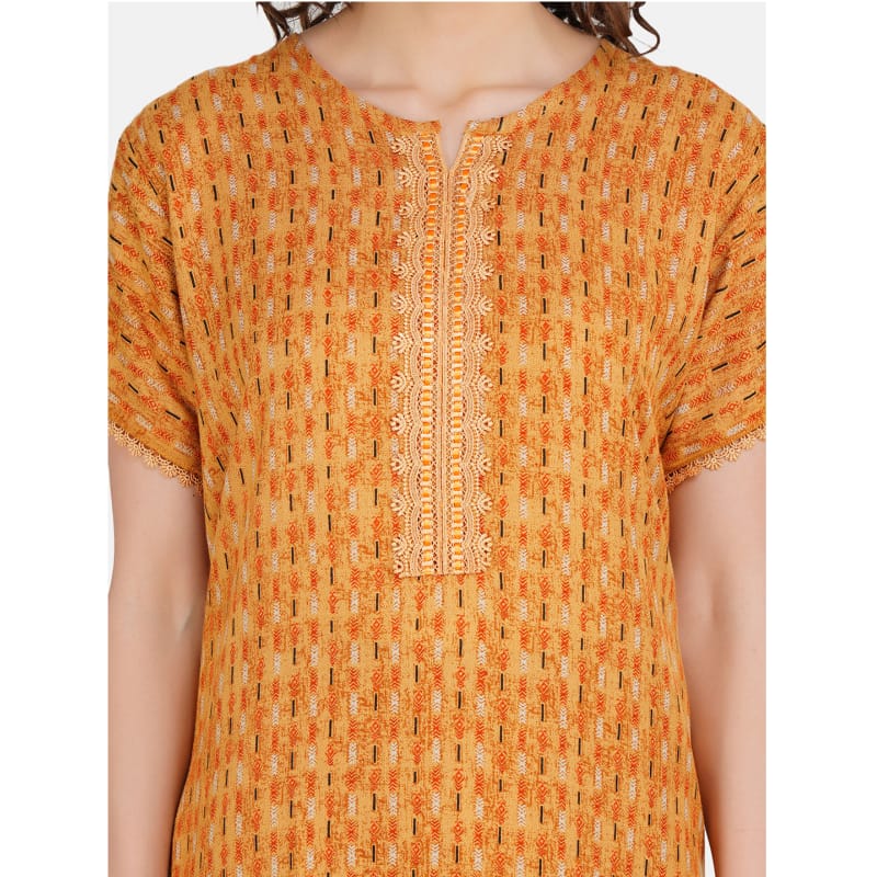 Embroidery Night Gown