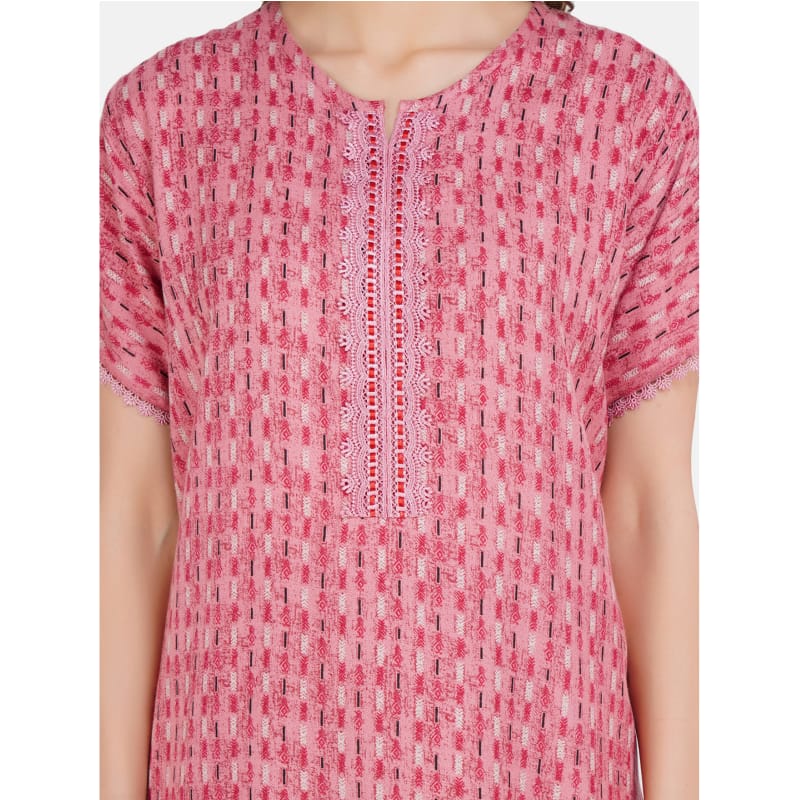 Embroidery Night Gown