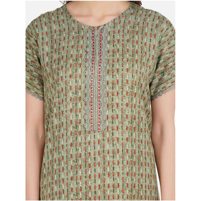 Embroidery Night Gown