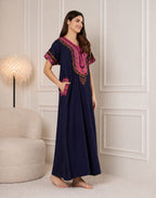 KOI SLEEPWEAR Bopali embroidered gown