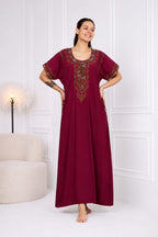 KOI SLEEPWEAR BHOPALI EMBROIDERED GOWN