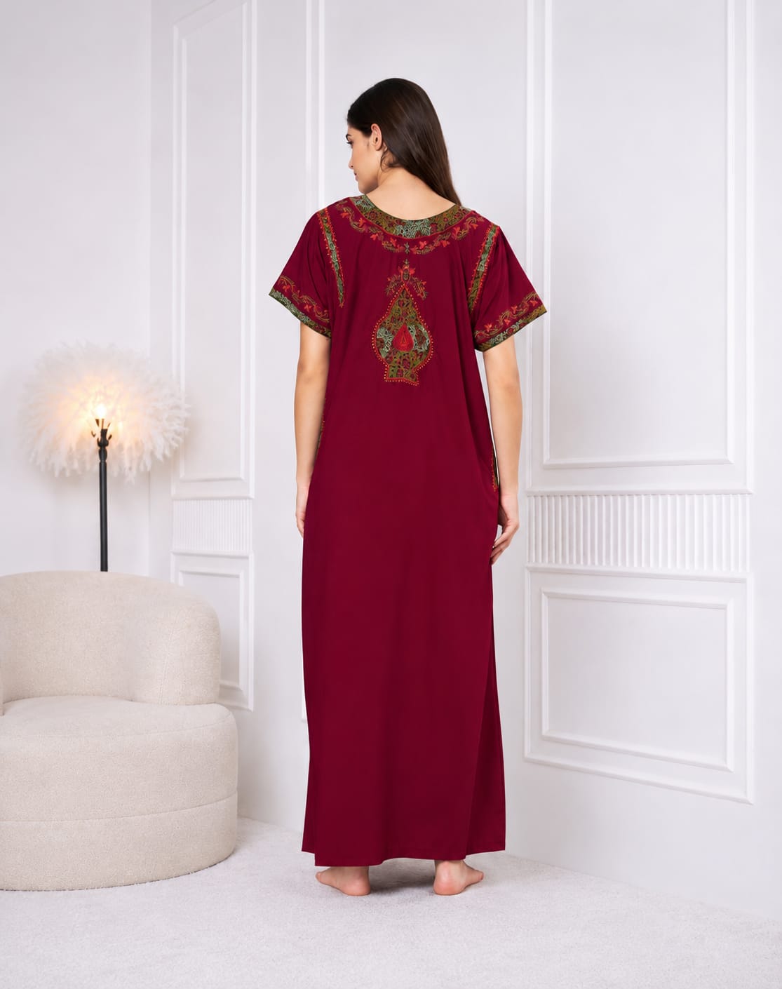 KOI SLEEPWEAR BHOPALI EMBROIDERED GOWN