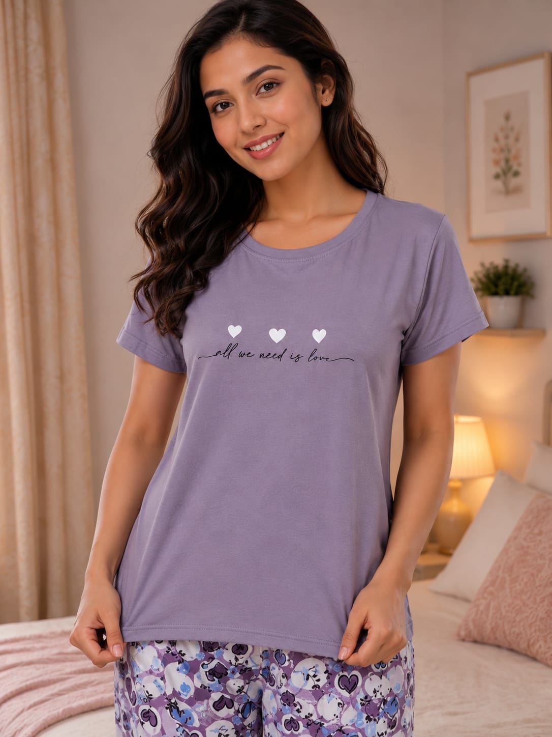 Women's Cotton Night Suit Set