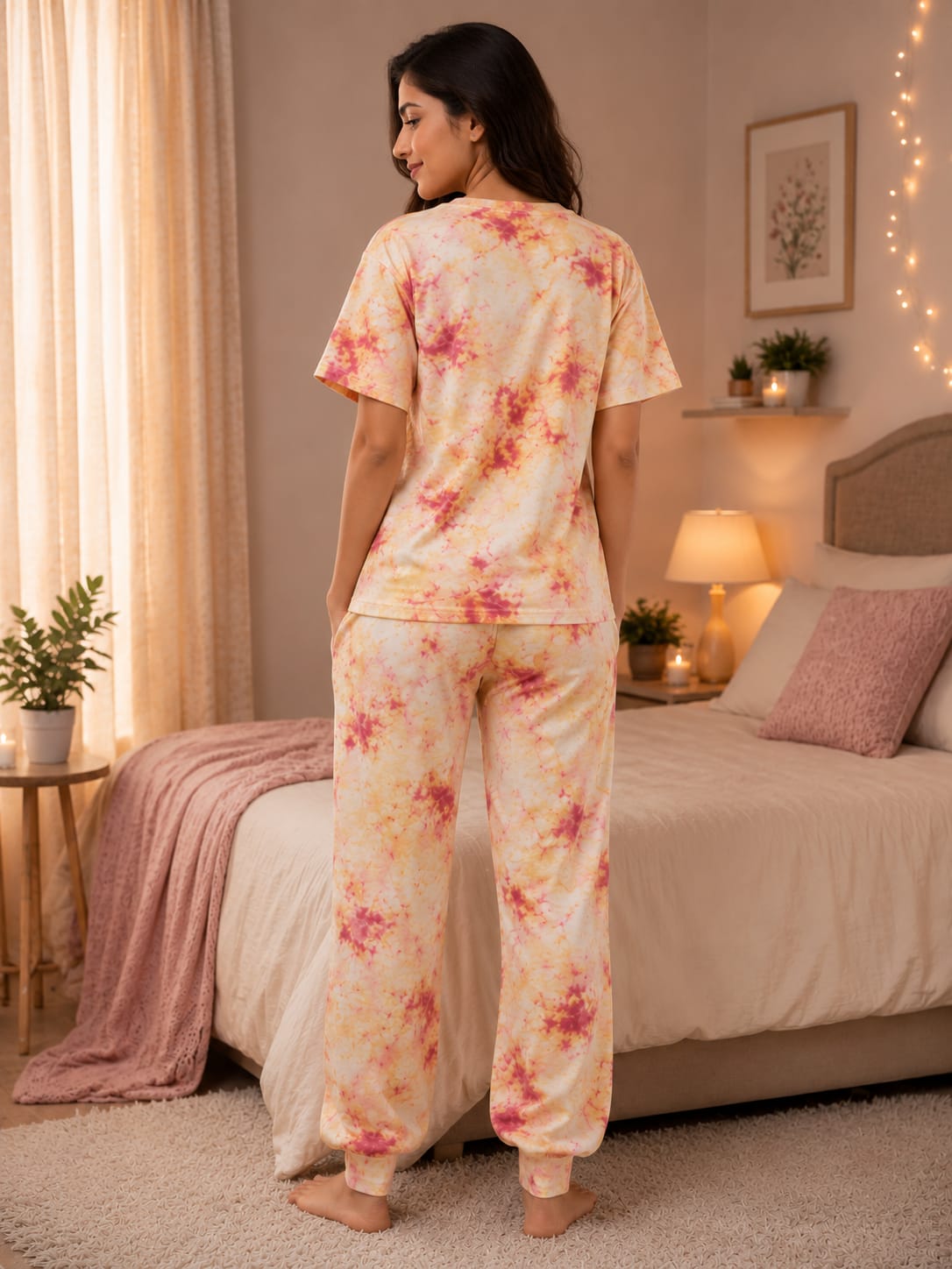 Women's Tie-Dye Night Suit Set