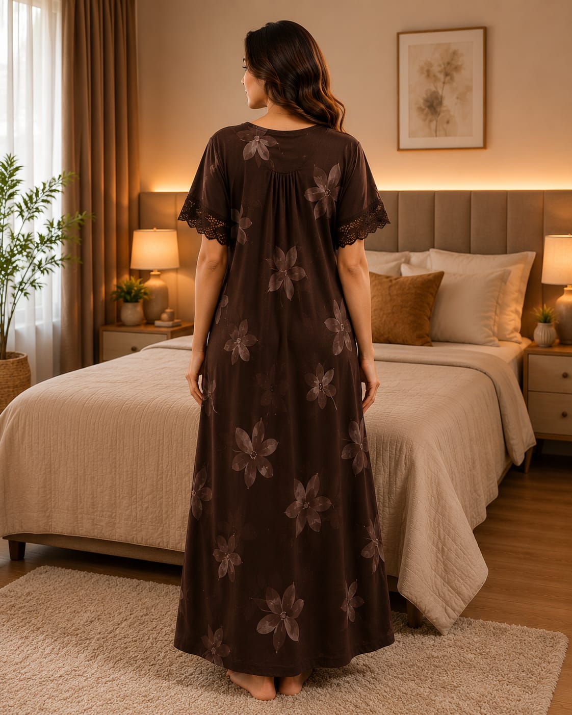 Women's Floral Night Gown