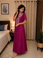 KOI Sleepwear - Women's Embroidered Night Gown