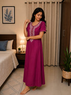 KOI Sleepwear - Women's Embroidered Night Gown