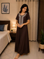 KOI Sleepwear - Women's Embroidered Night Gown