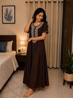 KOI Sleepwear - Women's Embroidered Night Gown